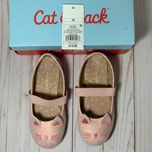 Cat and Jack Pink Hassie Cat Ballerina Flats